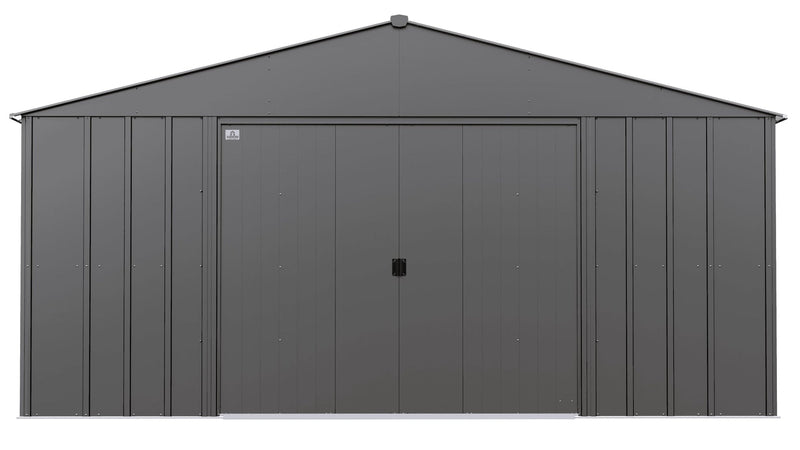 Classic 14x12-ft Charcoal Lockable Metal Shed C7607