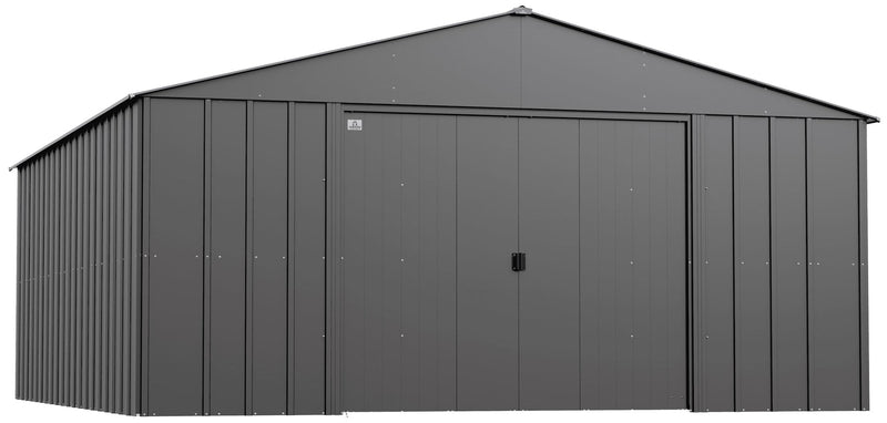 Classic 14x17-ft Charcoal Corrosion-Resistant Steel Shed B9310