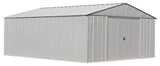Classic 14x17-ft Flute Grey Corrosion-Resistant Metal Shed