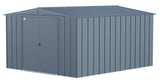 Classic Galvanized Steel Storage Shed, Blue Grey, 10-ft x 12-ft