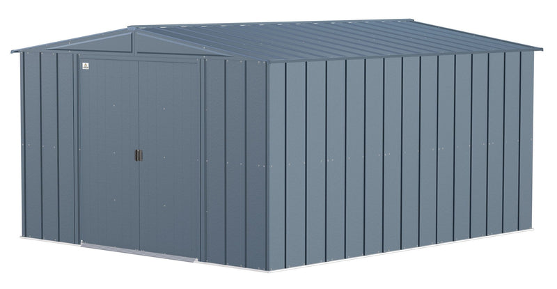 Classic Galvanized Steel Storage Shed, Blue Grey, 10-ft x 12-ft C6057