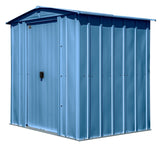 Classic Galvanized Steel Storage Shed, Blue Grey, 6-ft x 5-ft