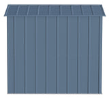 Classic Galvanized Steel Storage Shed, Blue Grey, 6-ft x 7-ft