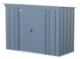 Classic Galvanized Steel Storage Shed, Blue Grey, 8-ft x 4-ft