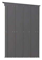 Classic Galvanized Steel Storage Shed, Charcoal, 6-ft x 4-ft