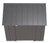 Classic Galvanized Steel Storage Shed, Charcoal, 6-ft x 4-ft