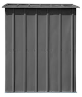 Classic Galvanized Steel Storage Shed, Charcoal, 6-ft x 5-ft