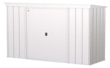 Classic Galvanized Steel Storage Shed, Flute Grey, 10-ft x 4-ft