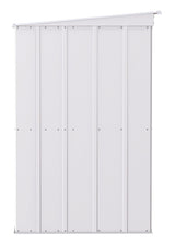Classic Galvanized Steel Storage Shed, Flute Grey, 10-ft x 4-ft