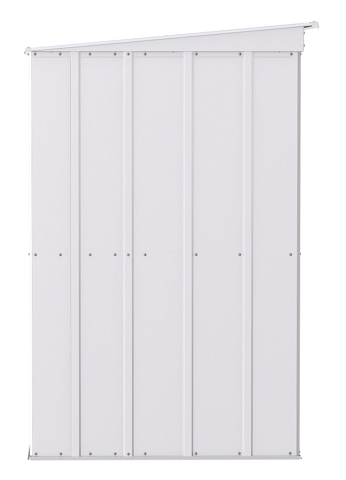 Classic Galvanized Steel Storage Shed, Flute Grey, 10-ft x 4-ft