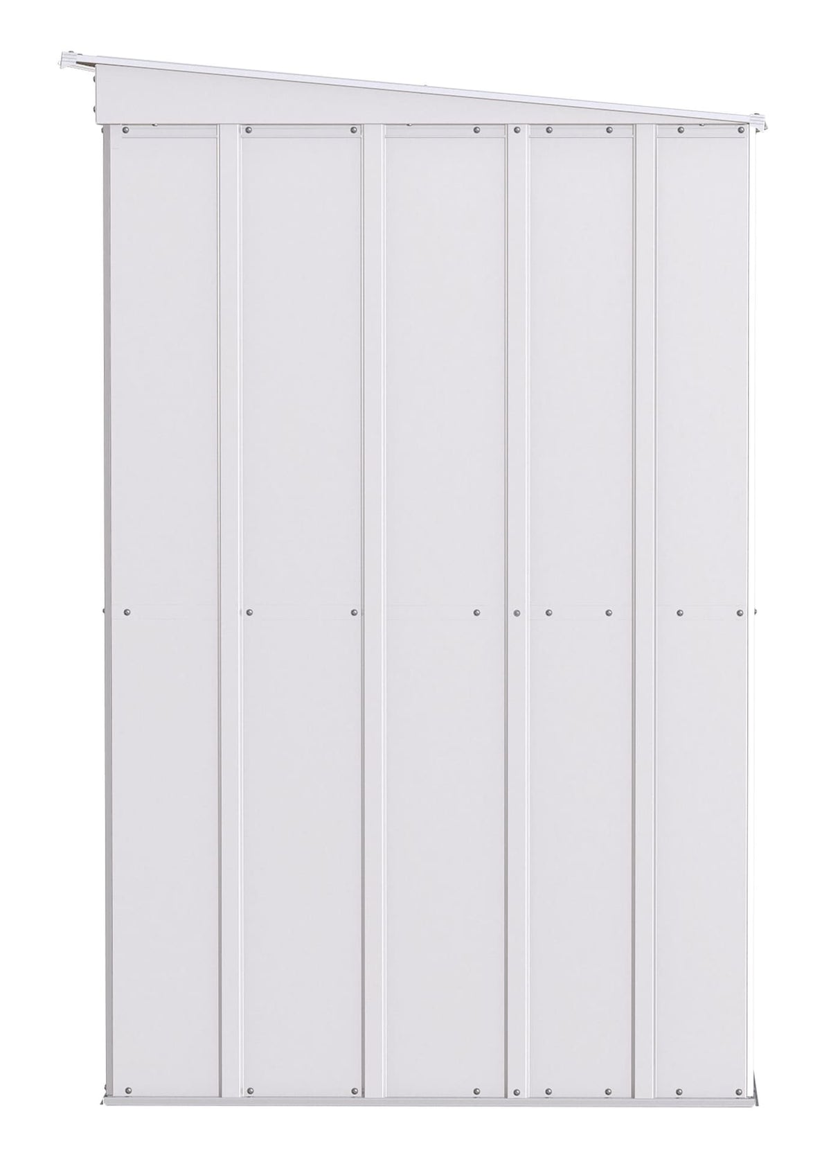 Classic Galvanized Steel Storage Shed, Flute Grey, 10-ft x 4-ft