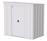 Classic Galvanized Steel Storage Shed, Flute Grey, 6-ft x 4-ft