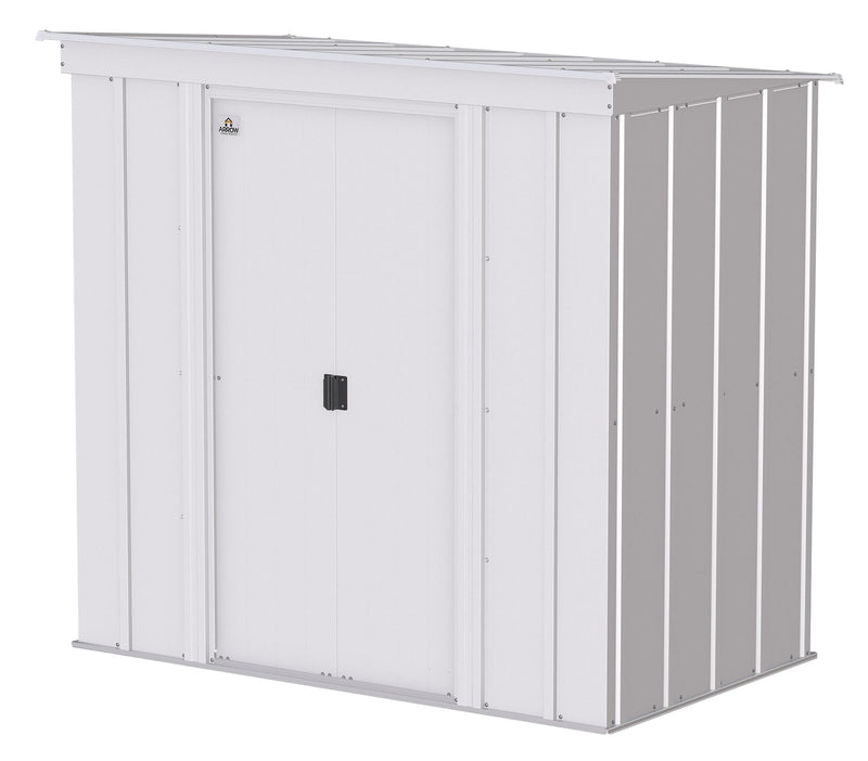 Classic Galvanized Steel Storage Shed, Flute Grey, 6-ft x 4-ft U0413