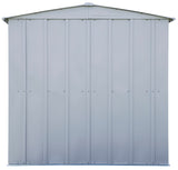 Classic Galvanized Steel Storage Shed, Flute Grey, 6-ft x 5-ft