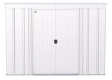 Classic Galvanized Steel Storage Shed, Flute Grey, 8-ft x 4-ft