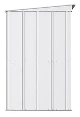 Classic Galvanized Steel Storage Shed, Flute Grey, 8-ft x 4-ft