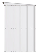 Classic Galvanized Steel Storage Shed, Flute Grey, 8-ft x 4-ft