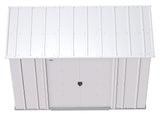 Classic Galvanized Steel Storage Shed, Flute Grey, 8-ft x 4-ft