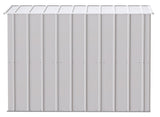 Classic Galvanized Steel Storage Shed, Flute Grey, 8-ft x 4-ft
