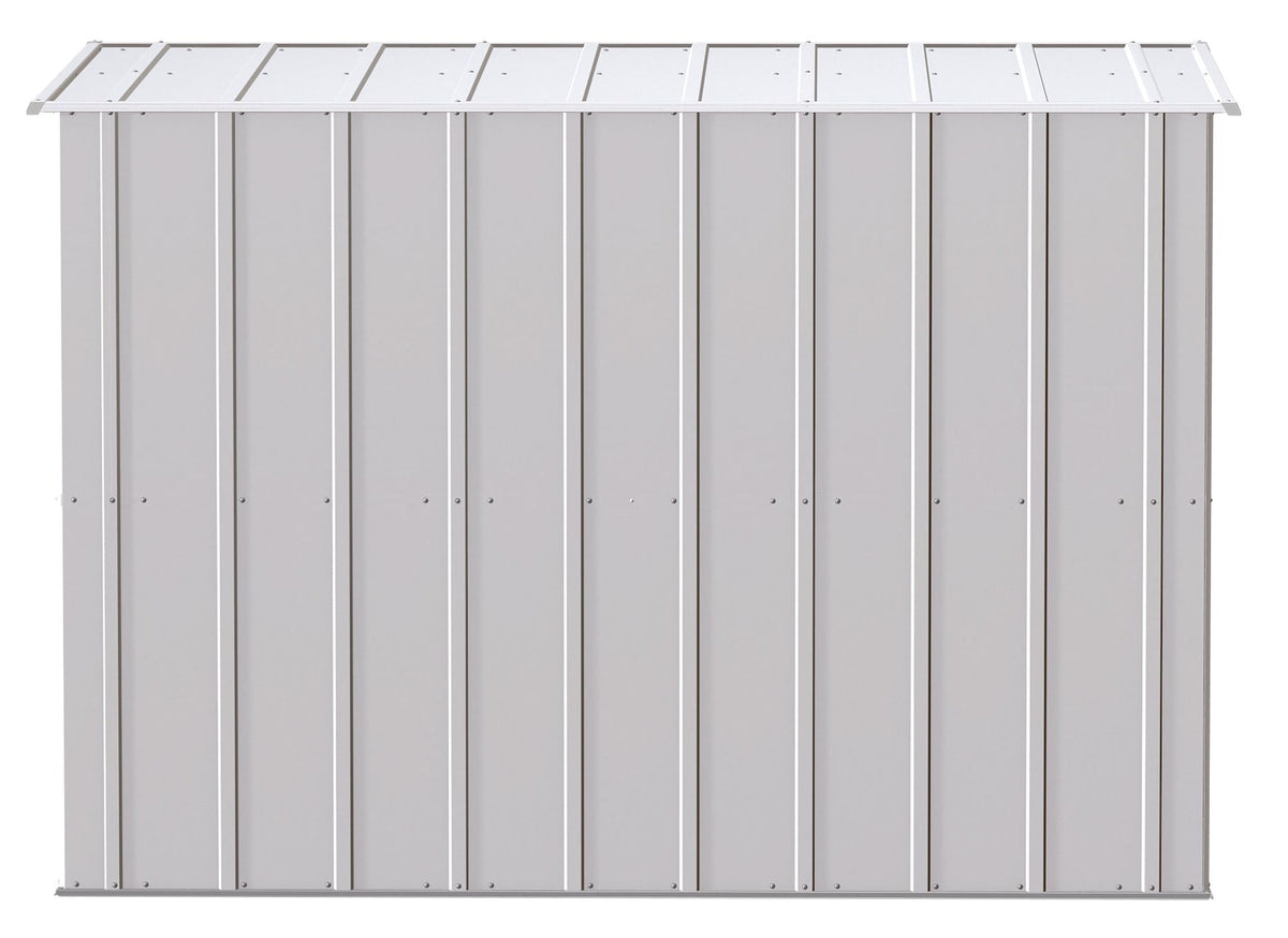 Classic Galvanized Steel Storage Shed, Flute Grey, 8-ft x 4-ft