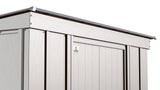 Classic Galvanized Steel Storage Shed, Flute Grey, 8-ft x 4-ft