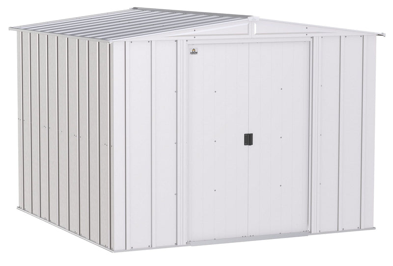 Classic Galvanized Steel Storage Shed, Flute Grey, 8-ft x 8-ft T3119