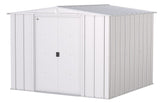 Classic Galvanized Steel Storage Shed, Flute Grey, 8-ft x 8-ft