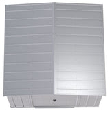 Classic Galvanized Steel Storage Shed, Flute Grey, 8-ft x 8-ft