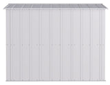 Classic Galvanized Steel Storage Shed, Flute Grey, 8-ft x 8-ft