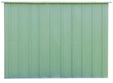 Classic Galvanized Steel Storage Shed, Sage Green, 10-ft x 8-ft