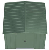 Classic Galvanized Steel Storage Shed, Sage Green, 8-ft x 8-ft