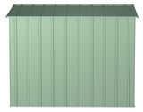 Classic Galvanized Steel Storage Shed, Sage Green, 8-ft x 8-ft