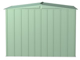 Classic Galvanized Steel Storage Shed, Sage Green, 8-ft x 8-ft