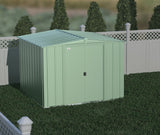 Classic Galvanized Steel Storage Shed, Sage Green, 8-ft x 8-ft