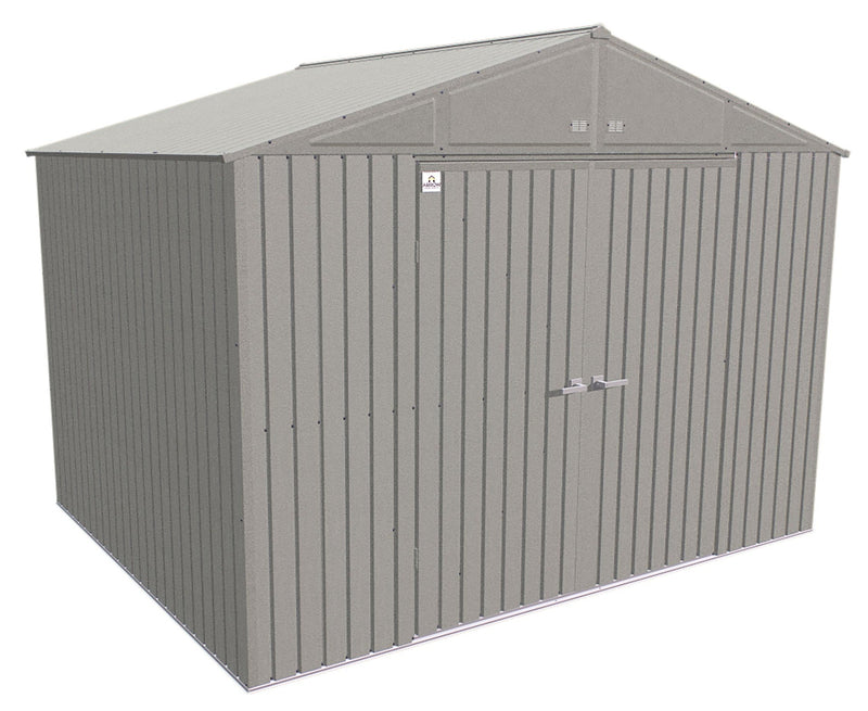 Elite 12x16-ft Cool Grey Corrosion-Resistant Steel Shed K9667