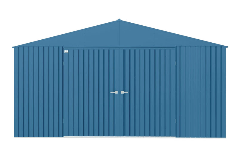Elite 14x12-ft Blue Grey Corrosion-Resistant Steel Shed L6780