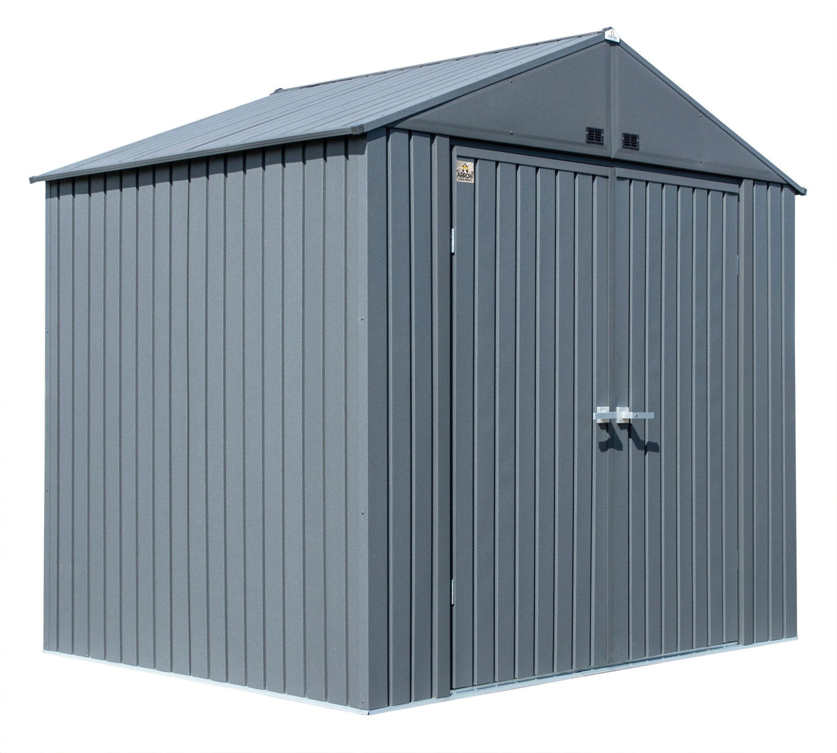 Elite Steel Storage Shed, Anthracite, 8-ft x 6-ft