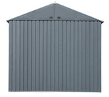 Elite Steel Storage Shed, Anthracite, 8-ft x 6-ft