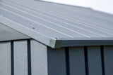 Elite Steel Storage Shed, Anthracite, 8-ft x 6-ft
