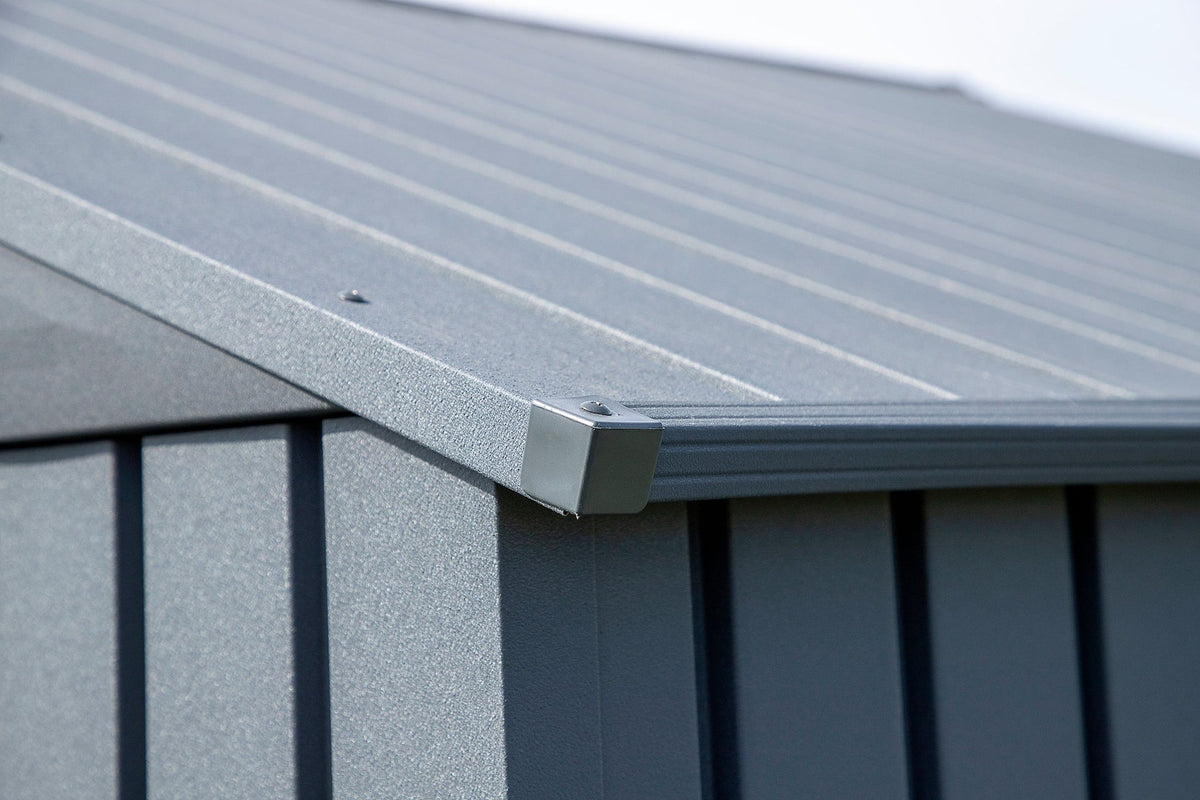Elite Steel Storage Shed, Anthracite, 8-ft x 6-ft