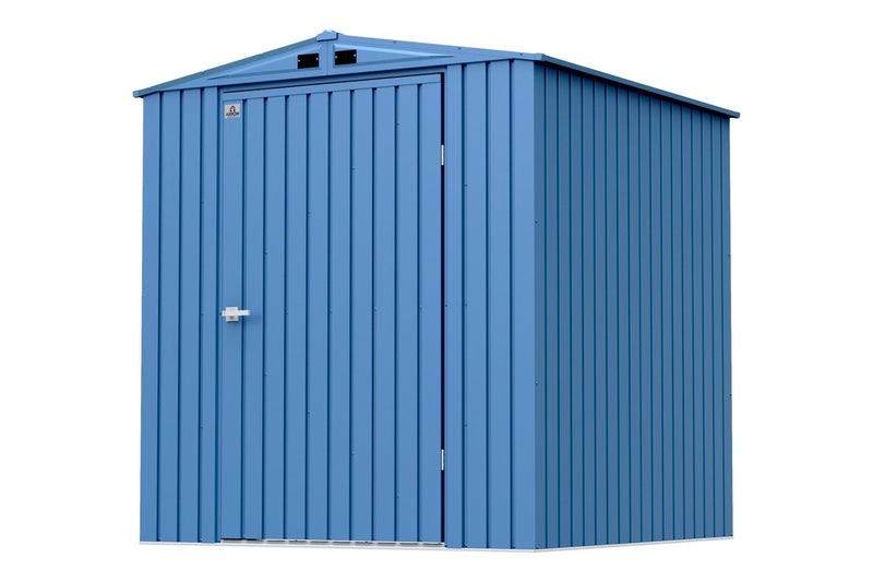 Elite Steel Storage Shed with Pent Roof, Blue Grey, 6-ft x 6-ft U8398