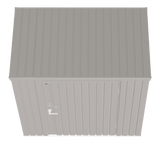 Elite Steel Storage Shed with Pent Roof, Cool Grey, 6-ft x 4-ft