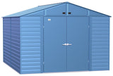 Select Galvanized Steel Storage Shed, Blue Grey, 10-ft x 12-ft