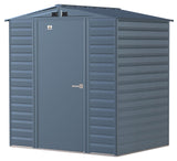 Select Galvanized Steel Storage Shed, Blue Grey, 6-ft x 5-ft