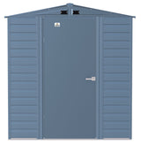 Select Galvanized Steel Storage Shed, Blue Grey, 6-ft x 5-ft