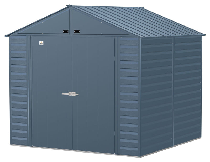 Select Galvanized Steel Storage Shed, Blue Grey, 8-ft x 8-ft I7534