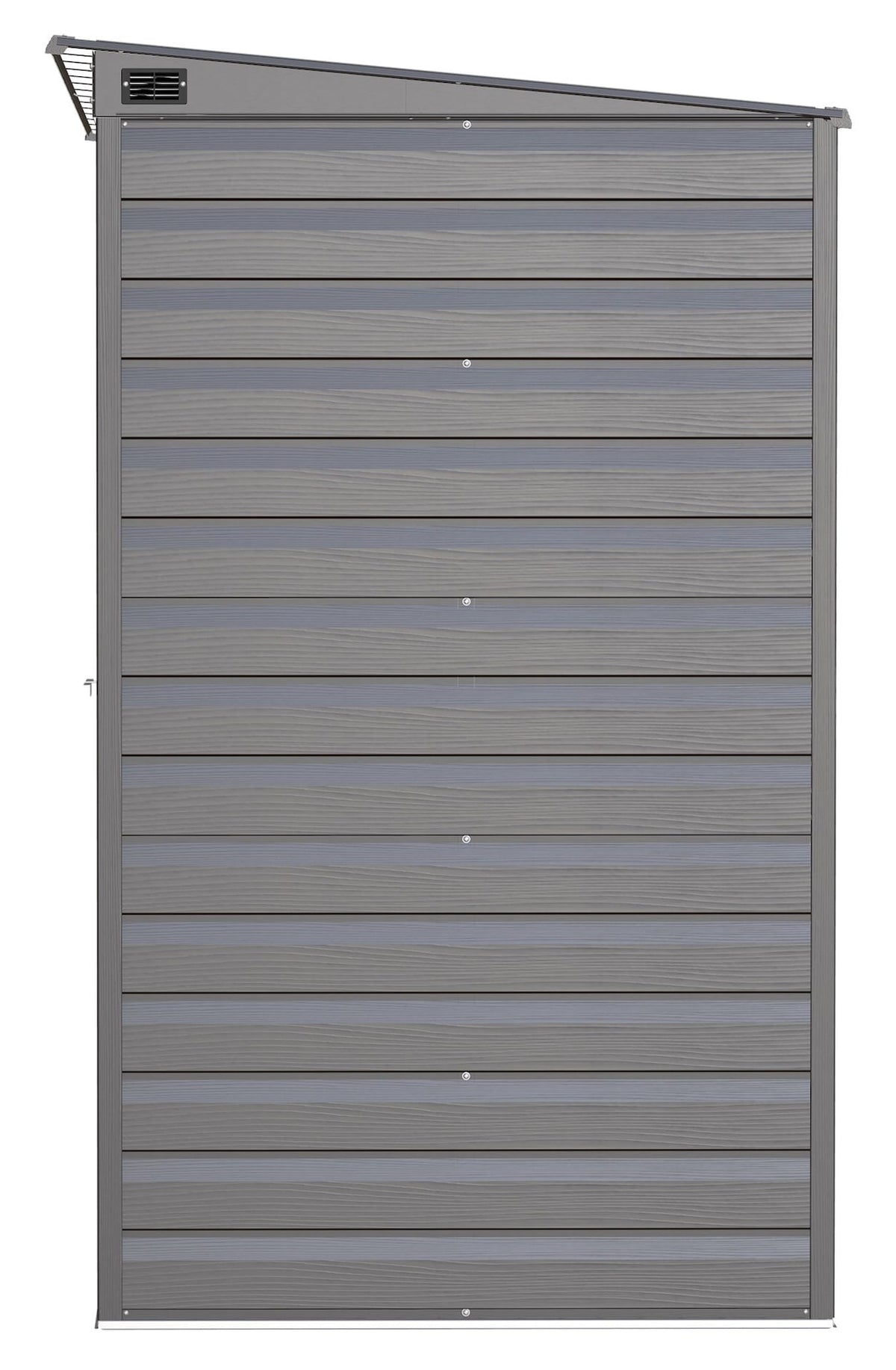Select Galvanized Steel Storage Shed, Charcoal, 10-ft x 4-ft