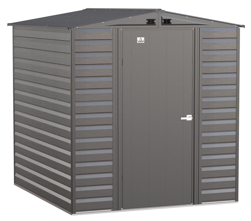 Select Galvanized Steel Storage Shed, Charcoal, 6-ft x 7-ft T8469
