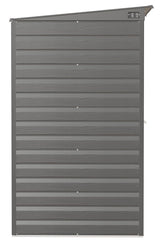 Select Galvanized Steel Storage Shed, Charcoal, 8-ft x 4-ft