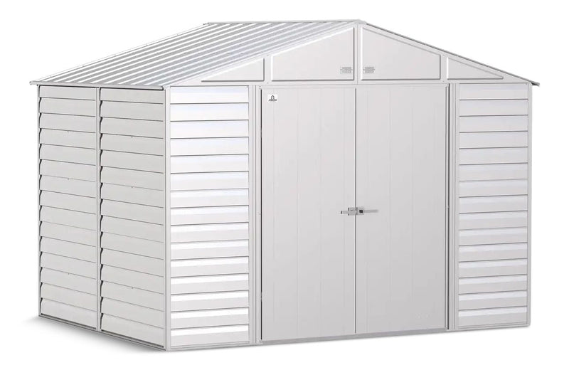Select Galvanized Steel Storage Shed, Flute Grey, 10-ft x 8-ft I7865